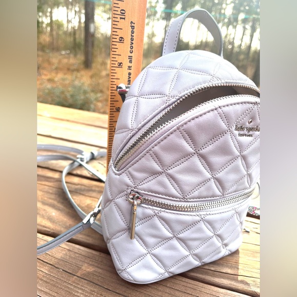 Kate Spade Natalia Mini Convertible Genuine Wuilted Leather Backpack Bundle - Picture 4 of 11